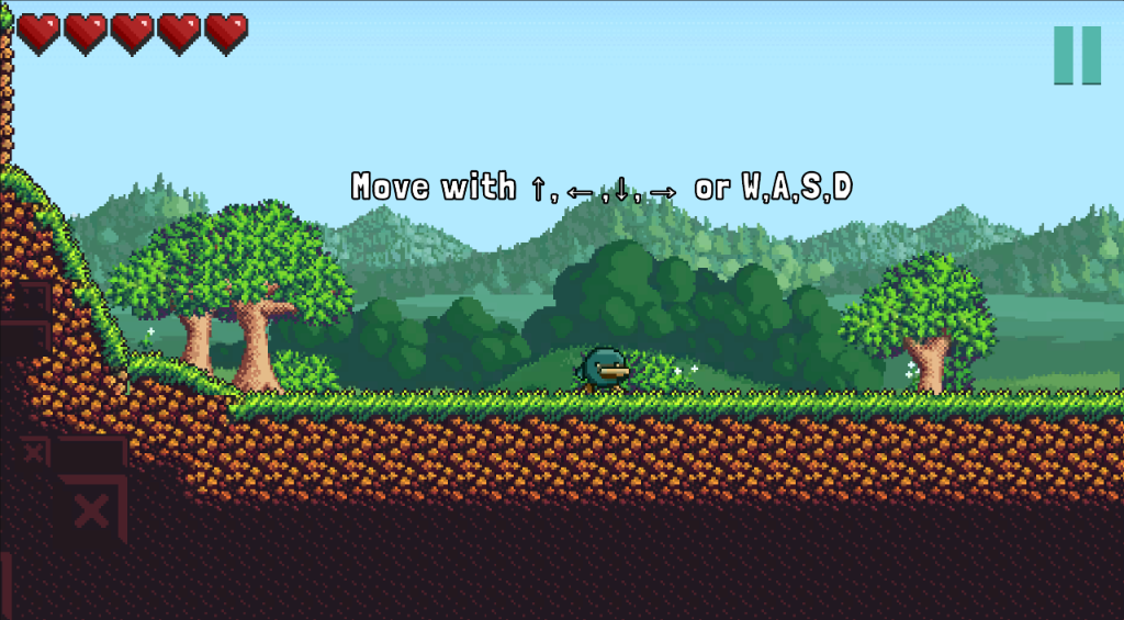 LunaLand Screenshot - Movement tutorial
