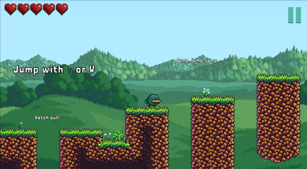 LunaLand Screenshot - Jumping platforms